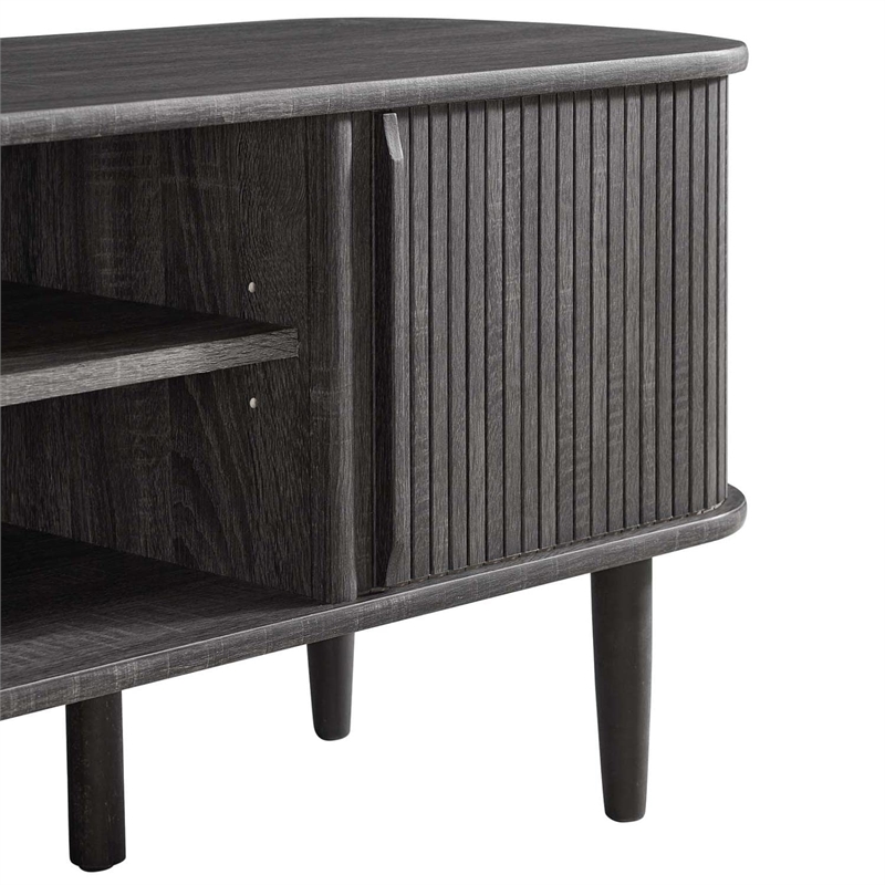 Modway Contour Rubberwood and MDF Wood TV Stand for TVs up to 60