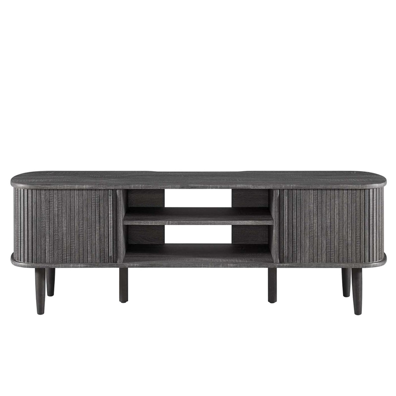 Modway Contour Rubberwood and MDF Wood TV Stand for TVs up to 60