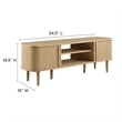 Modway Contour Rubberwood and MDF Wood TV Stand for TVs up to 60