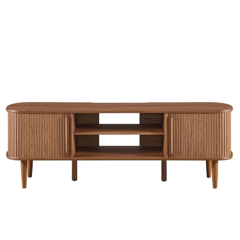 Modway Contour Rubberwood and MDF Wood TV Stand for TVs up to 60