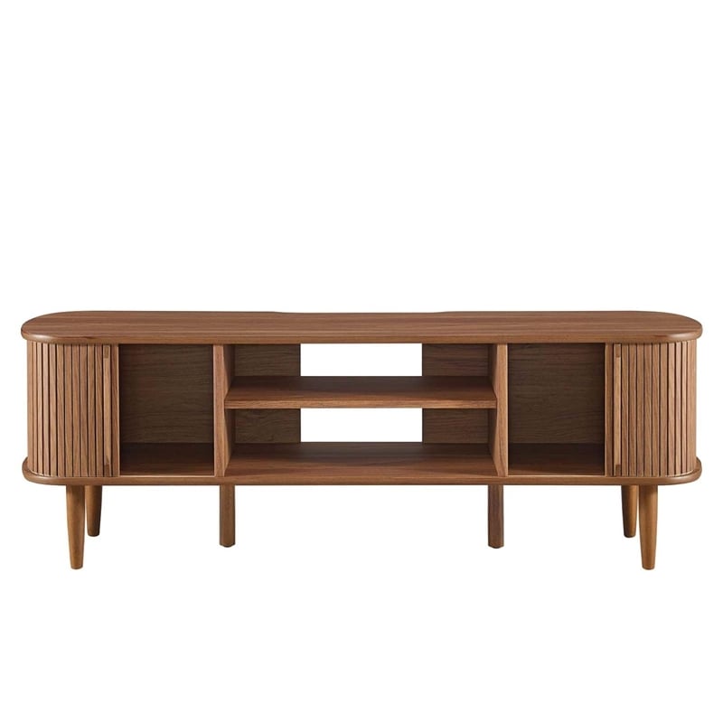 Modway Contour Rubberwood and MDF Wood TV Stand for TVs up to 60