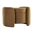 Modway Nebula Upholstered Performance Velvet Ottoman in Cognac Brown