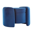Modway Nebula Upholstered Performance Velvet Ottoman in Midnight Blue