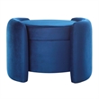 Modway Nebula Upholstered Performance Velvet Ottoman in Midnight Blue