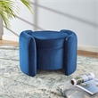 Modway Nebula Upholstered Performance Velvet Ottoman in Midnight Blue