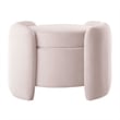 Modway Nebula Upholstered Performance Velvet Ottoman in Pink
