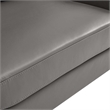 Modway Corland Modern Style Leather and Metal Loveseat in Gray