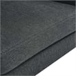 Modway Corland Upholstered Fabric and Metal Loveseat in Charcoal