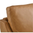 Modway Corland Modern Style Leather and Metal Armchair in Tan