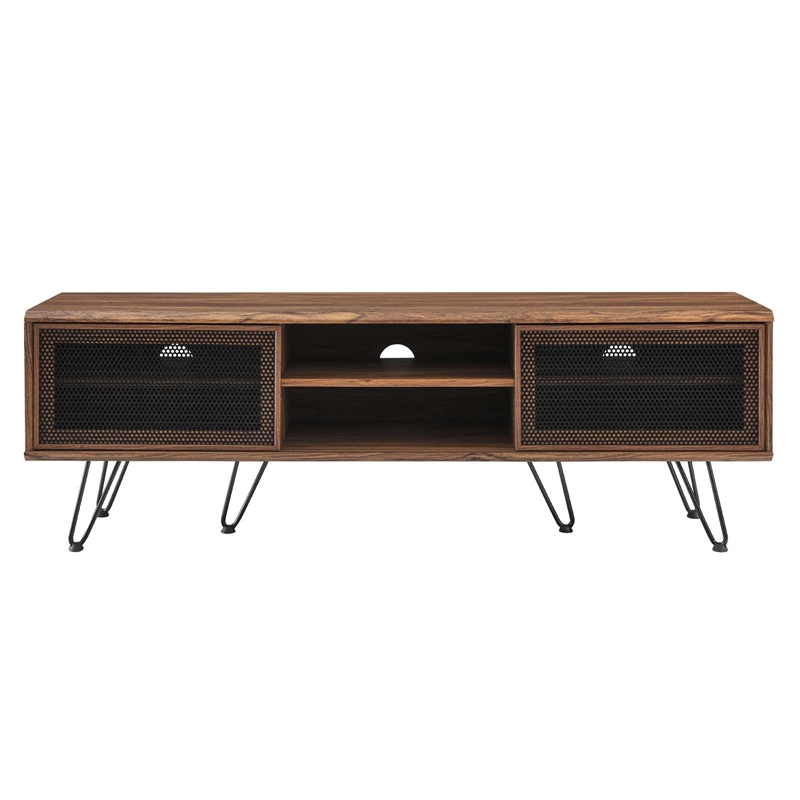Modway Nomad Modern Wood Grain Laminate TV Stand for TVs up to 65