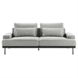 Modway Proximity Upholstered Polyester Fabric Sofa in Light Gray