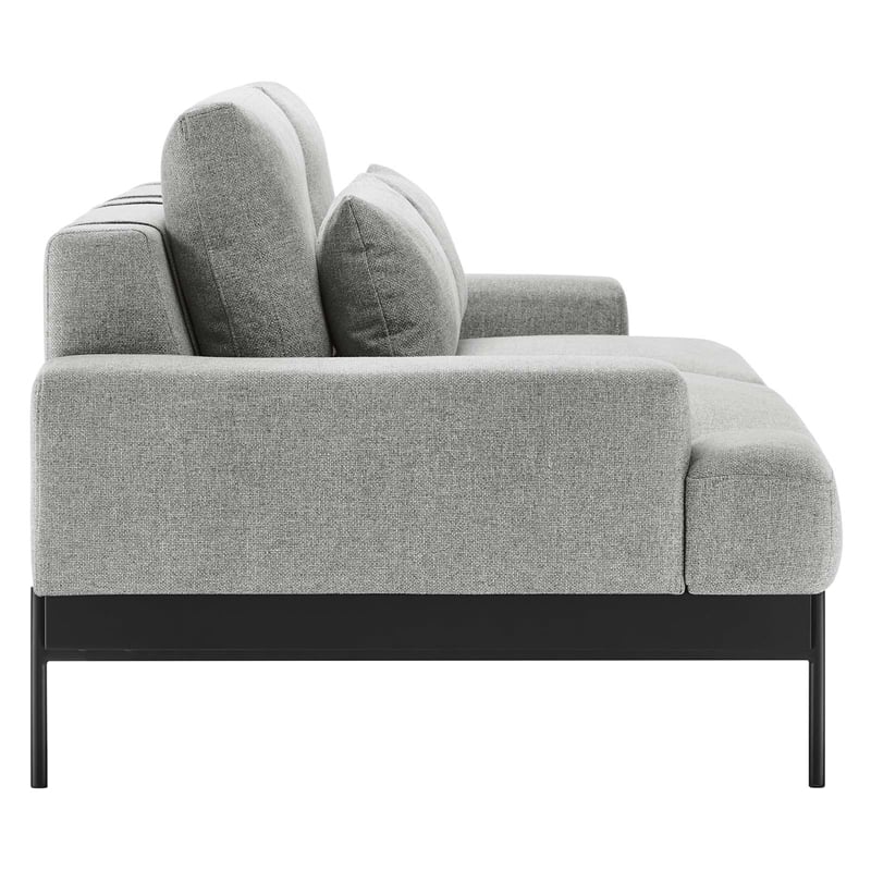 Modway Proximity Upholstered Polyester Fabric Sofa in Light Gray