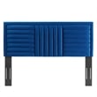 Modway Believe Modern Style Channel Tufted Velvet Twin Headboard in Navy