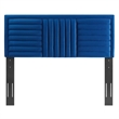 Modway Believe Channel Tufted Velvet Full/Queen Headboard in Navy