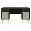 Modway Chaucer Particleboard and Laminate Office Desk in Black