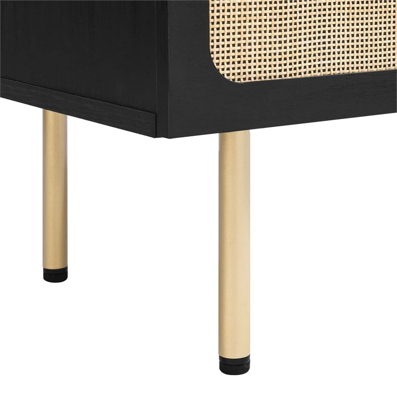 Modway Chaucer Particleboard and Laminate Accent Cabinet in Black