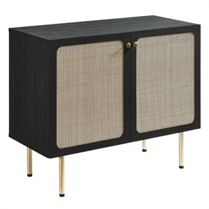 Modway Chaucer Particleboard and Laminate Accent Cabinet in Black