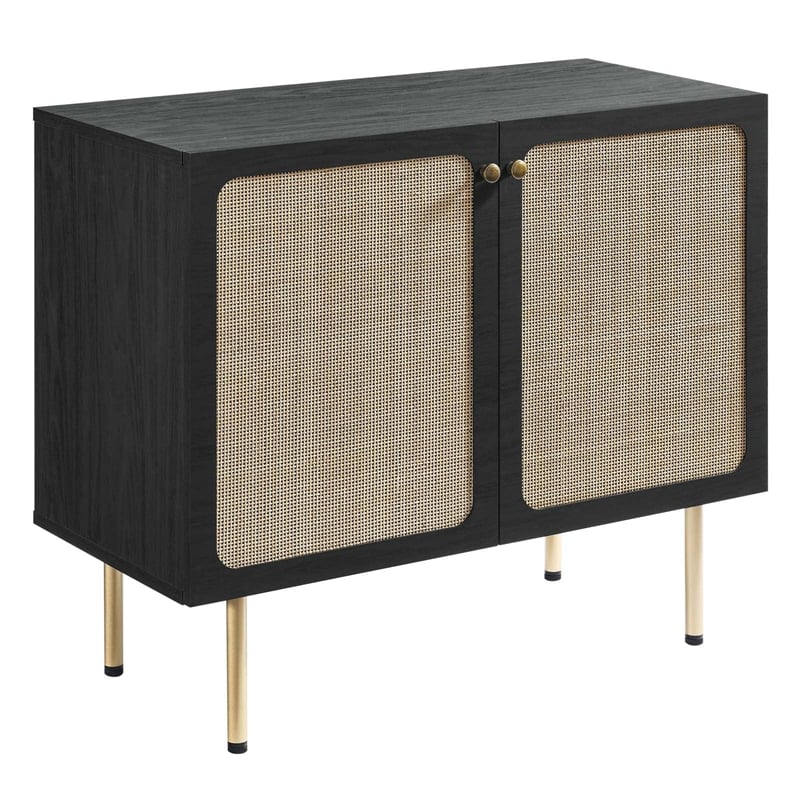 Modway Chaucer Particleboard and Laminate Accent Cabinet in Black