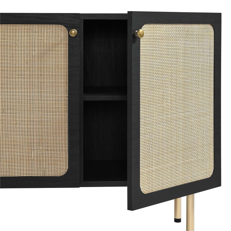 Modway Chaucer Particleboard and Laminate Accent Cabinet in Black
