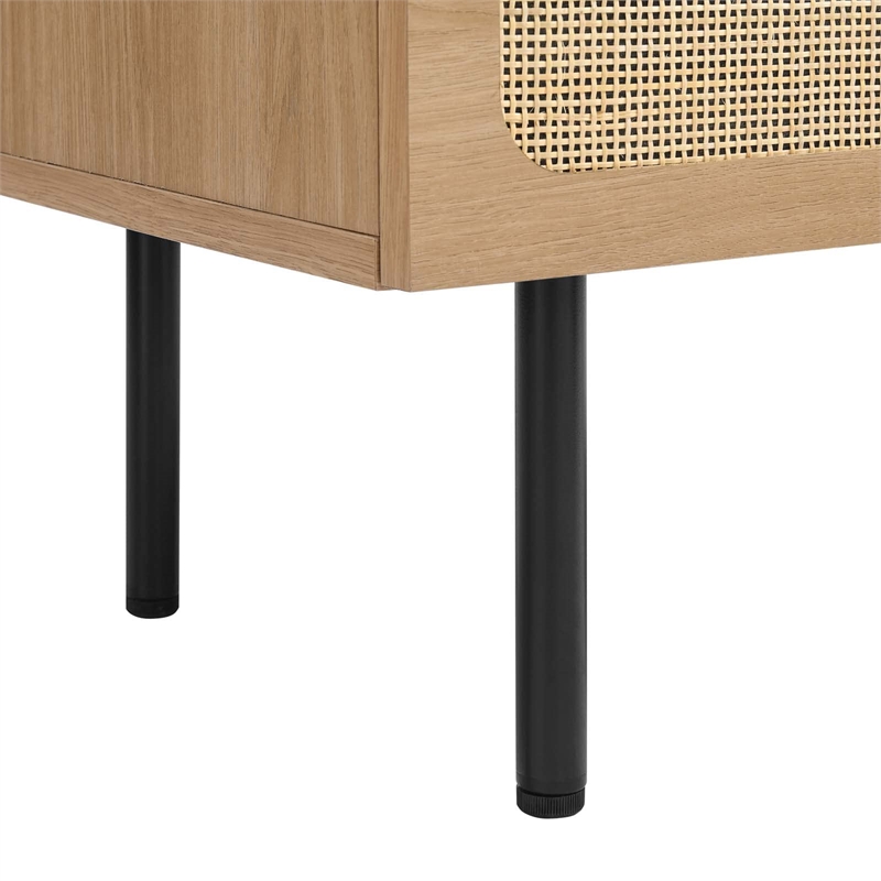 Modway Chaucer Particleboard and Laminate Accent Cabinet in Oak