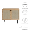 Modway Chaucer Particleboard and Laminate Accent Cabinet in Oak