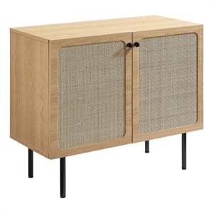 Modway Chaucer Particleboard and Laminate Accent Cabinet in Oak