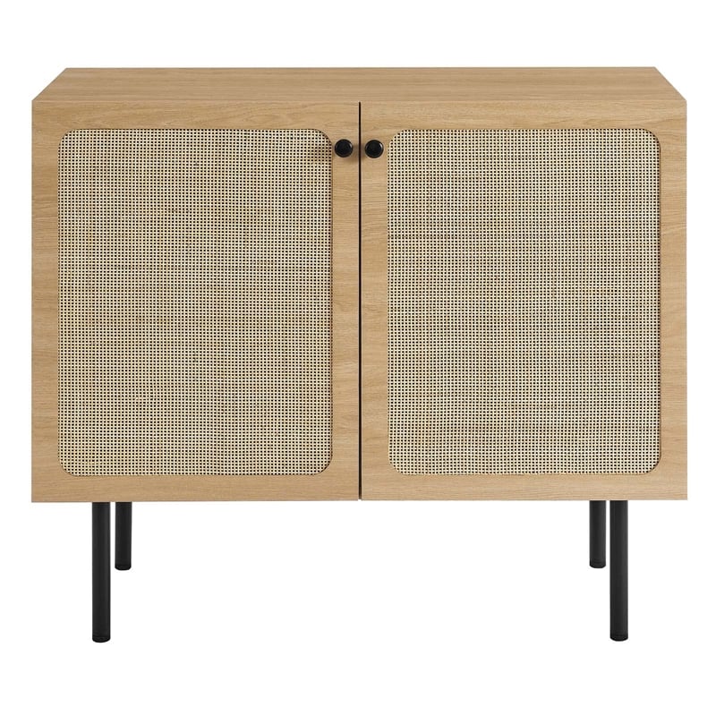 Modway Chaucer Particleboard and Laminate Accent Cabinet in Oak