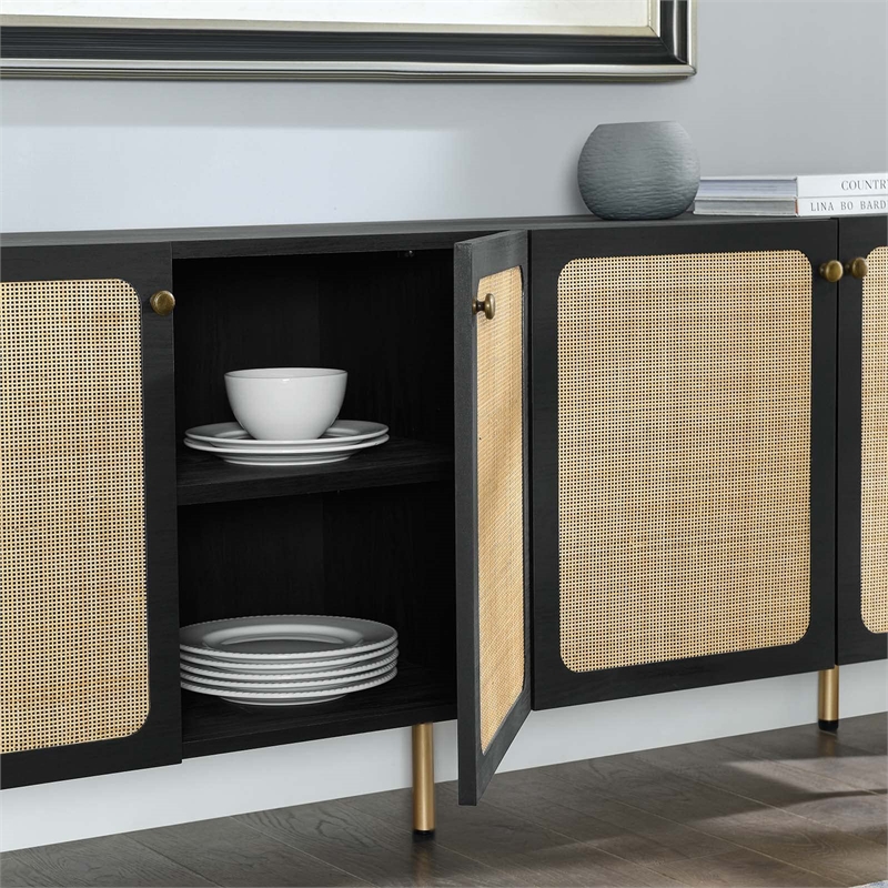 Modway Chaucer Particleboard and Laminate Sideboard in Black