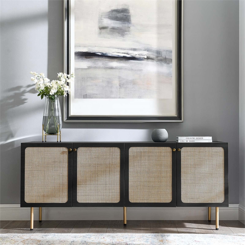 Modway Chaucer Particleboard and Laminate Sideboard in Black