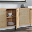 Modway Chaucer Modern Style Particleboard and Laminate Sideboard in Oak