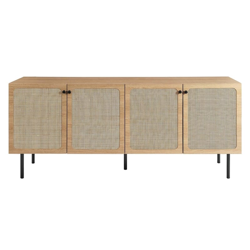 Modway Chaucer Modern Style Particleboard and Laminate Sideboard in Oak