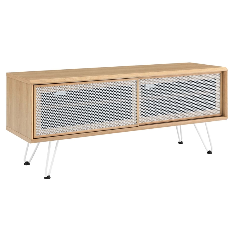 Modway Nomad Modern Wood Grain Laminate TV Stand for TVs up to 52