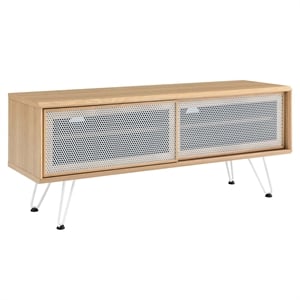 Modway Nomad Modern Wood Grain Laminate TV Stand for TVs up to 52&quot in Oak