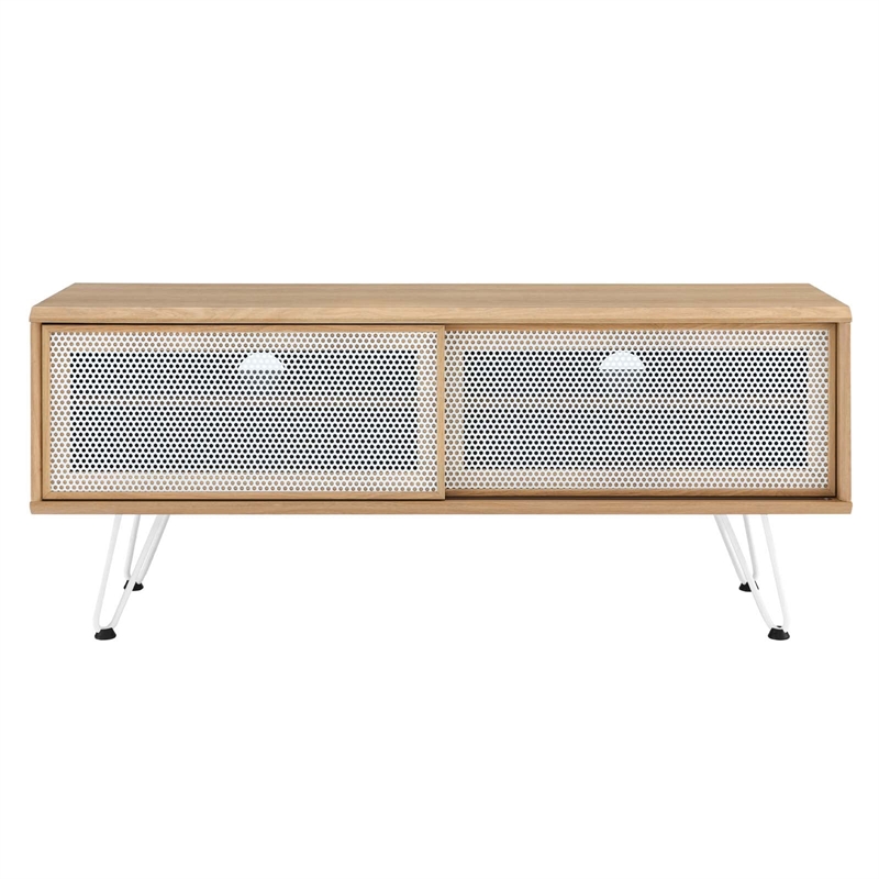 Modway Nomad Modern Wood Grain Laminate TV Stand for TVs up to 52