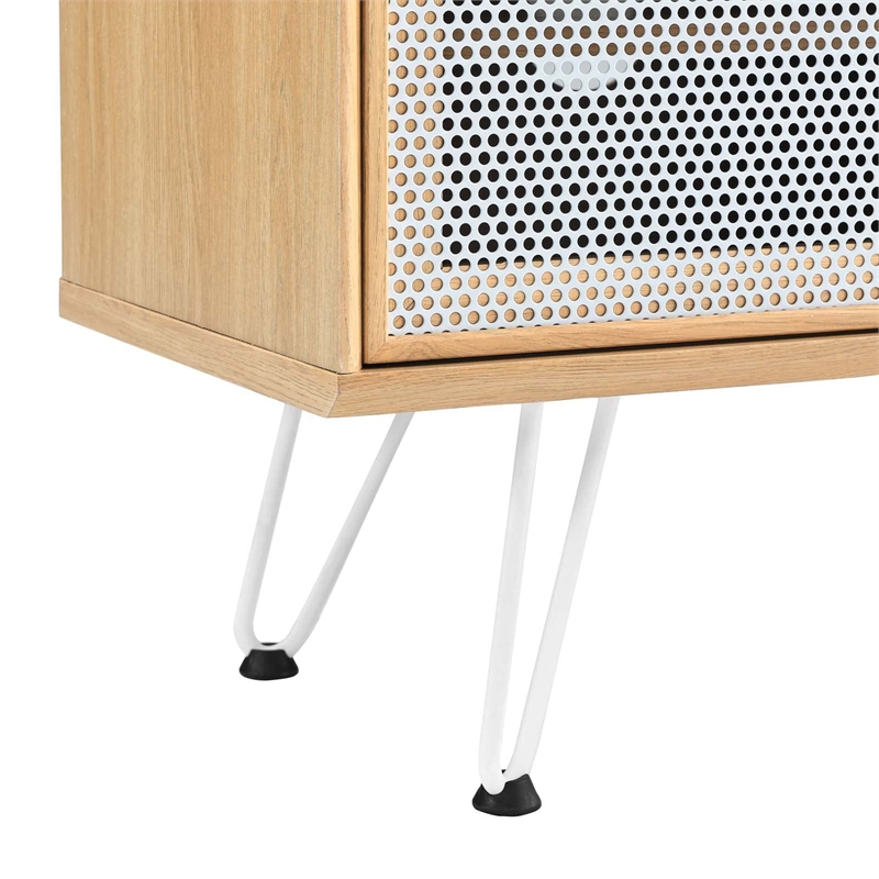 Modway Nomad Modern Wood Grain Laminate TV Stand for TVs up to 52