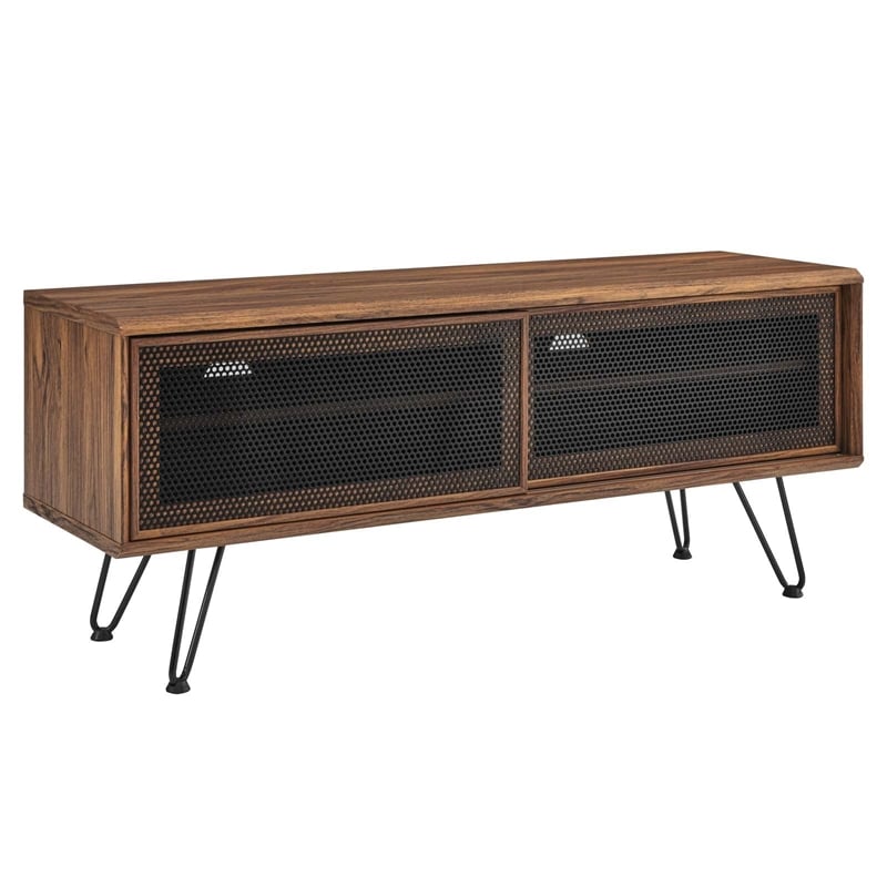 Modway Nomad Modern Wood Grain Laminate TV Stand for TVs up to 52