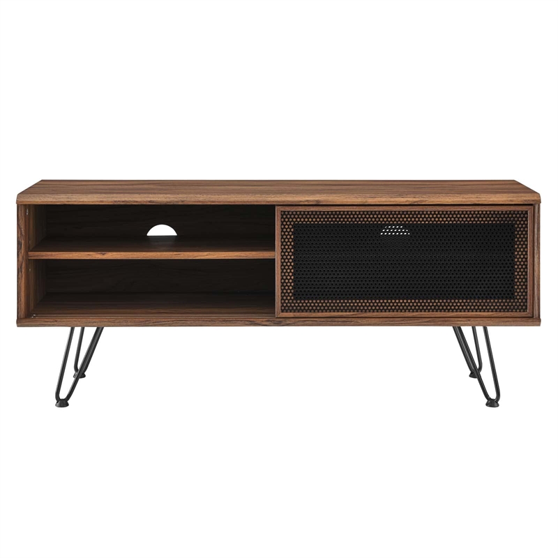 Modway Nomad Modern Wood Grain Laminate TV Stand for TVs up to 52
