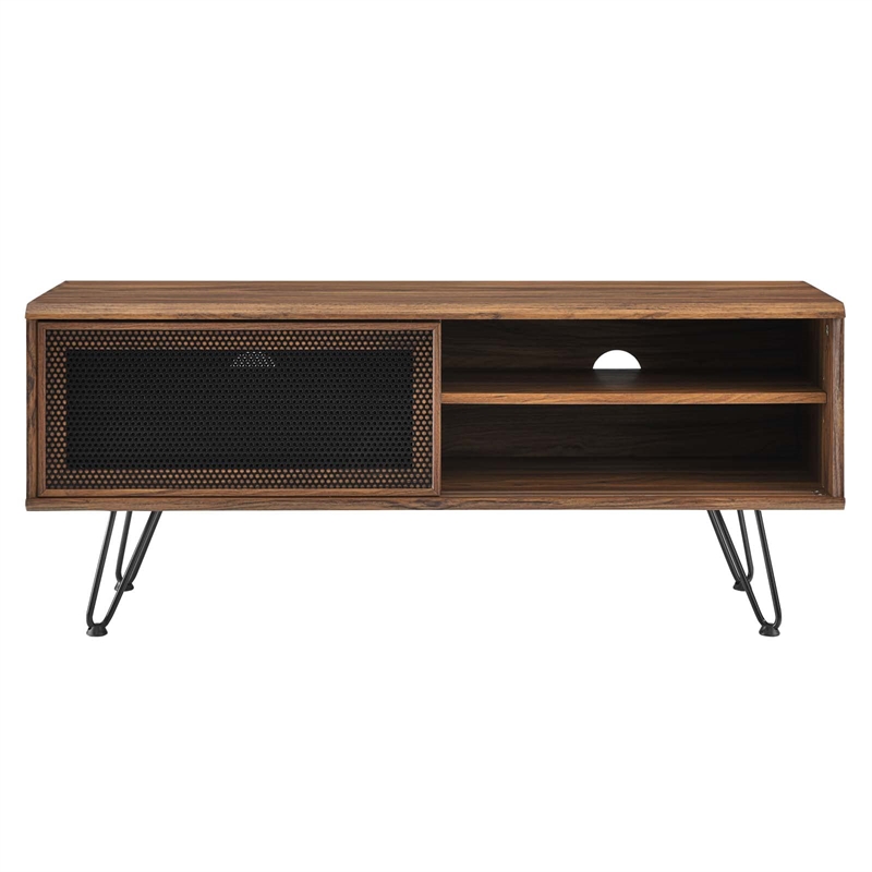 Modway Nomad Modern Wood Grain Laminate TV Stand for TVs up to 52