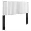 Modway Felicity Channel Tufted Velvet Full/Queen Headboard in White