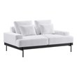 Modway Proximity Upholstered Polyester Fabric Loveseat in White
