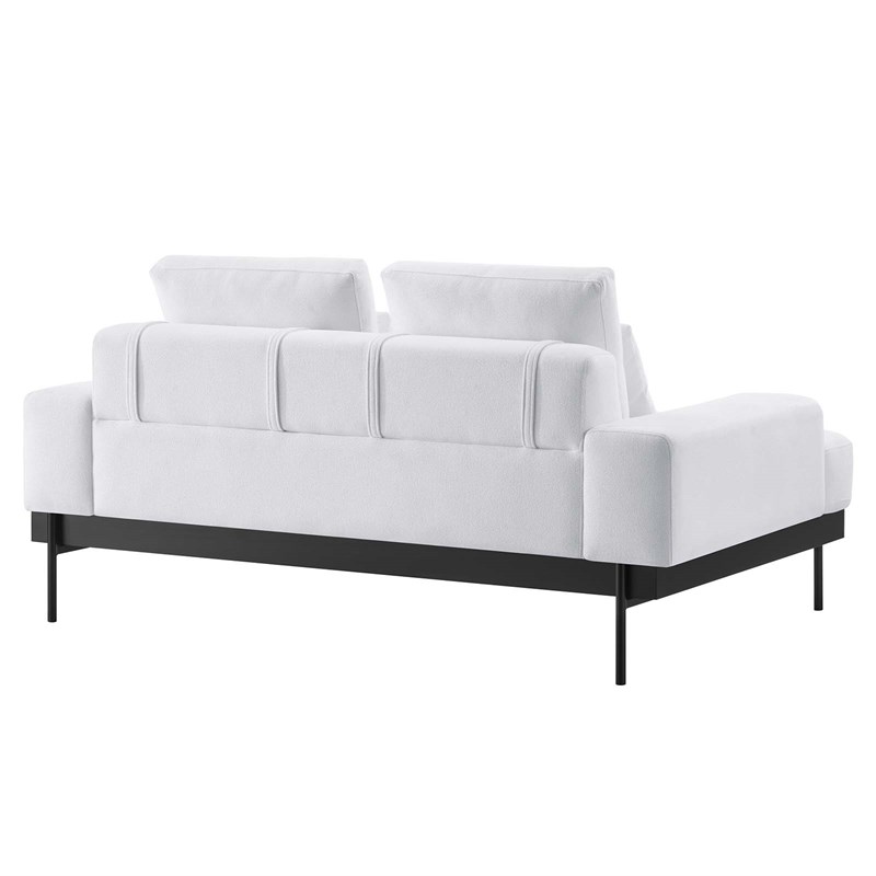 Modway Proximity Upholstered Polyester Fabric Loveseat in White