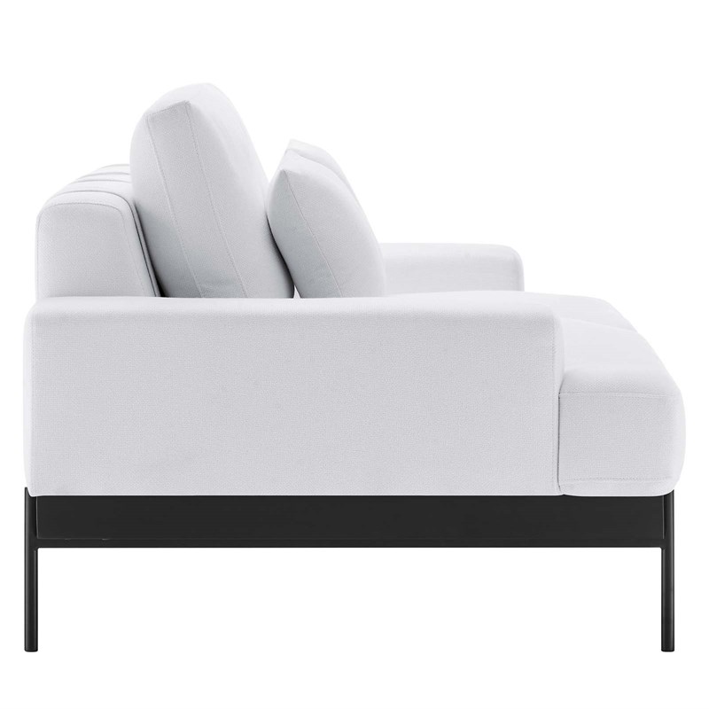 Modway Proximity Upholstered Polyester Fabric Loveseat in White