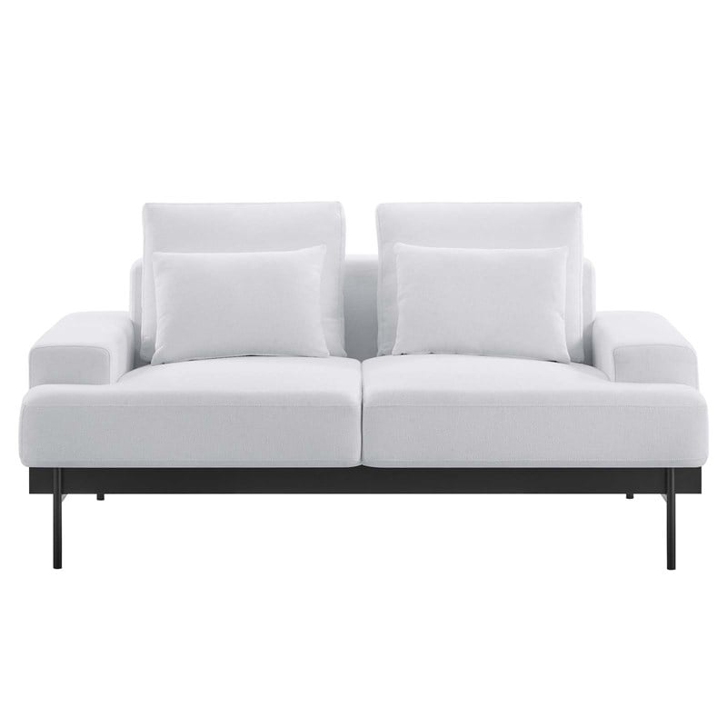 Modway Proximity Upholstered Polyester Fabric Loveseat in White