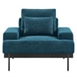 Modway Proximity Upholstered Polyester Fabric Armchair in Azure Blue