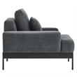 Modway Proximity Upholstered Polyester Fabric Armchair in Charcoal