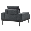 Modway Proximity Upholstered Polyester Fabric Armchair in Charcoal