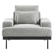 Modway Proximity Upholstered Polyester Fabric Armchair in Light Gray