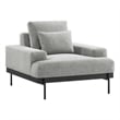 Modway Proximity Upholstered Polyester Fabric Armchair in Light Gray