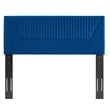 Modway Patience Channel Tufted Velvet Twin Headboard in Navy