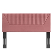 Modway Patience Channel Tufted Velvet King/California King Headboard in Pink